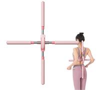 Yidoo Correcteur de Posture pour Femme, bâtons de Yoga rétractables Outil d'étirement Correcteur de Posture Correction du Dos à Bosse Exercice corporel Épaule Bâton Ouvert, Pink