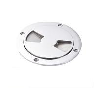 Yidubid 3-6 Pouces Plaque De Pont Ronde pour Trappe De Bateau, en Acier Inoxydable 316 Couvercle De Trappe D'inspection, Couvercle Amovible Antidérapant pour Bateaux Et YachtsSilver, 4in