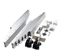 Yidubid Glissière De Table À Extension Complète, 3 Tailles Aluminium Glissières De Tiroir Télescopique Rail De Guidage pour Table D'armoire Charnière avec Roues Silencieuses