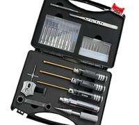 Yidubid Kit d'entretien de moulinet de pêche - Roue de tambour - Clé à roulement - Tige de poussée - Crochet de réparation - Outil de démontage - Noir