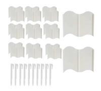 Yidueace Bordure de Pelouse et Délimitation Paysagère, 20 Pièces Clôture de Jardin Souple, Barrière À Gazon Amovible Et Flexible en Panneau Décoratif pour Pelouse, Plate-Bande, Allée, Chemin Et