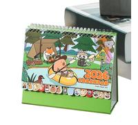 Yidueace Calendrier de Bureau de Petite Taille | 2026 Planificateur Dessin Animé Capybara,12 Mois Calendrier de Bureau Debout - pour Amis Famille École Lieu de Travail Cuisine Appartement Atelier