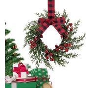 Yidueace Couronne De Noël pour Extérieur | 25 cm Décoration Saisonnière Artificielle,Ornement de Couronne Rustique - pour Maison Église Bureau Appartement Café Porte d'Entrée Fêtes d'hiver
