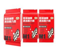 Yidueace Éliminateur de film d'huile pour pare-brise,3 Packs de lingettes nettoyantes anti-buée,Nettoyant pour Pare-brise - pour Miroirs d'Automobile Protection Clarté Temps Pluvieux