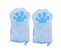 Yidueace Gants de Lavage pour Chien - 1 Paire réutilisable Double Face pour Accessoires de Soin du Chiot,Serviette De Toilettage Canine Et Gants De Lavage - pour Maison, Voyage, Salon Animal, Pension