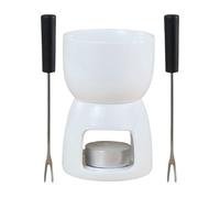 Yidueace Mug À Fondue Au Chocolat,Pot en Céramique avec 2 Fourchettes | Coupes À Fondue De 15 vec Bougie - pour Trempette Au Fromage Et Beurre Desserts Boissons Dîner Mariage Fête Rendez-Vous