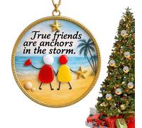 Yidueace Ornements d'Amitié pour Les Femmes et Leurs Amies | Pendentif Souvenir Décoratif en Acrylique 2D - Ornements d'Amitié de Noël | pour Femmes Sœurs Famille Anniversaire Pâques Arbre Porte