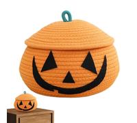 Yidueace Panier De Rangement En Osier | Paniers De Rangement Décoratifs En Forme De Citrouille Avec Couvercle,Organisation Bureau Cuisine Jouets Serviettes Chambre Petits Textiles
