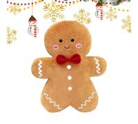 Yidueace Peluche Bonhomme en Pain D épices - Peluche Créative de Noël,Coussin Doudou Moelleux 35cm pour Décor Fête Canapé Salon Chambre Famille