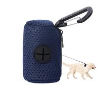 Yidueace Porte-sac à crottes de chien | Support de sac pour chien avec fixation de laisse en tissu maillé avec fermeture éclair - Fournitures suspendues pour animaux de compagnie, distributeur de sacs