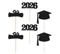 Yidueace Sélections pour la Graduation, Décoration Centrale pour Cupcakes, Dents Décoratifs 2026 pour Cupcakes de Graduation, Pour Buffet, Table de Fête, Bureau, Festival, Vacances, Événement et