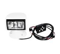 YIEMJS Phare de recherche marine - 12 V - 100 W - Ampoule halogène télécommandée - Rotation à 360° - IP66 - Étanche - Pour yacht, bateau, patrouille de mer