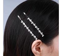Yienate 2Pc Pinces À Cheveux Vintage En Perles Barrette Française De Mariage En Cristal Antidérapante Épingle À Cheveux Fixe Argentée Pailletée Paillettes Strass Accessoires De Cheveux Pour Femmes