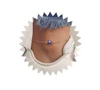 Yienate Boho Evil Eye Cheville Bracelet Blue Eye Pendentif Minimaliste Été Plage Bijoux Cadeaux pour Femmes Filles