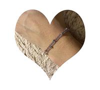 Yienate Bracelet unique à perles superposées - Chaîne de main satellitaire bohème - Perles délicates - Bracelets esclaves minimalistes pour femmes et filles, Zinc