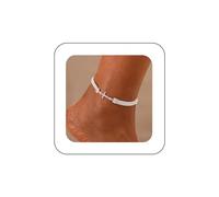 Yienate Bracelets de cheville bohème en corde épaisse, chaîne de cheville, déclaration infini/paume/croix, chaîne de pied d'été, plage, bijoux pour femmes et filles
