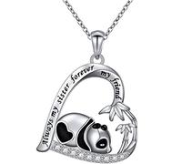 Yienate Collier Panda En Cristal Doré Collier Ras Vintage Coeur Panda Et Pendentif Bambou Collier Animal Mignon Bijou Charme Toujours Ma Soeur Pour Toujours Mon Amie Cadeaux D'anniversaire Pour Femmes