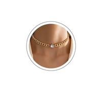 Yienate Collier Ras De Cou En Chaîne Cubaine Dorée Collier Pendentif Strass Vintage Collier Punk Chunky Clavicle Chain Choker Statement Rock Thick Necklace Bijoux Pour Femmes Et Filles