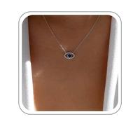 Yienate Collier Ras Du Cou En Cristal Funky Evil Eye Collier Pendentif Démon Vert/bleu Boho Evil Eye Collier Charme En Strass Émeraude/saphir Bijoux Pour Femmes Et Filles