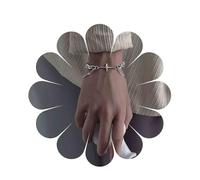 Yienate Punk Superposition Étoile du Nord Bracelet Argent Star Chaîne à main Threader Hand Harness Hip Hop Starburst Pendentif Poignet Chaîne Déclaration Esclave Bracelet Bijoux pour Femmes Hommes