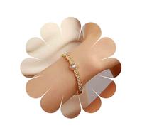 Yienate Unique Amour Coeur Cristal Bracelets Chaîne Charnière Cristal Bracelet Or Main Chaîne Main Harnais Dainty Coeur CZ Strass Esclave Bracelets pour Femmes Filles