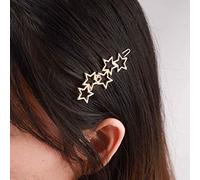 YienDoo Barrette à cheveux en forme d'étoiles dorées vintage pour femme et fille