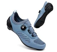 YIENHUI Chaussures De Cyclisme pour Hommes Et Femmes - Chaussures De Vélo De Route Respirantes Et Antidérapantes Baskets De Vélo Confortables pour L'intérieur Et L'extérieur-Blue||Numeric_38