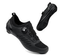 YIENHUI Chaussures De Cyclisme pour Hommes Et Femmes - Chaussures De Vélo De Route Respirantes Et Antidérapantes Baskets De Vélo Confortables pour L'intérieur Et L'extérieur-Black||Numeric_43
