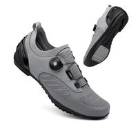 YIENHUI Chaussures De Cyclisme pour Hommes Et Femmes - Chaussures De Vélo Respirantes avec Semelle en Caoutchouc Antidérapante Baskets Entraînement Intérieur/extérieur-Gray||Numeric_42