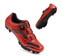 YIENHUI Chaussures De Cyclisme pour Hommes Et Femmes Chaussures De VTT Baskets De Spin pour L'intérieur Et L'extérieur Chaussures De Vélo De Montagne Respirantes Et Antidérapantes-Red||Numeric_40