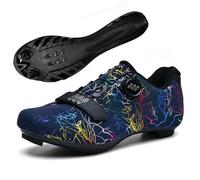 YIENHUI Chaussures De Cyclisme pour Hommes Et Femmes Respirantes Chaussures De VTT Vélo Confortables pour L'intérieur Et L'extérieur Baskets Légères Et Antidérapantes Unisexes-Dark Blue||Numeric_42