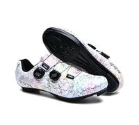 YIENHUI Chaussures De Cyclisme sur Route pour Hommes Et Femmes - Baskets De Vélo Légères Et Respirantes, Chaussures De Vélo De Route Antidérapantes pour L'intérieur Et L'extérieur-White||Numeric_39