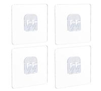 YiePhiot Lot de 4 étagères d'angle autocollantes pour étagère de douche - Compatible avec HapiR, YUNKE, PNNP, HENA, OriwarE, OWAY, ionlyou, CHRERNA Digits (Transparent, Lot de 4)