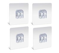 YiePhiot Lot de 4 étagères d'angle autocollantes pour étagère de douche - Compatible avec HapiR, YUNKE, YUNKE, PNNP, HENA, OriwarE, OWAY, ionlyou, Chrerna Digits (argent, lot de 4)