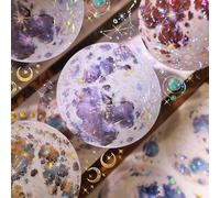 YiEr Vol13 Planète mouchetée, coquillage floral léger PET autocollants, design original, pour fournitures de scrapbooking, fournitures de journal indésirable