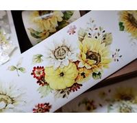 YiEr Vol14 Fields of Gold, papier washi floral taïwanais en PET autocollants, design original, pour fournitures de scrapbooking, fournitures de journal indésirable