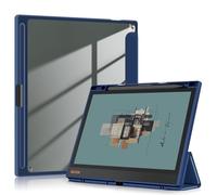 Yiernuo Coque pour Onyx Boox Note Air4 C /Air3 C/Air 3 B/W 10,3 Pouces ePaper Tablet,Etui Housse de Protection Folio Translucide avec Fonction Support et Veille/Réveil Automatique,Bleu foncé