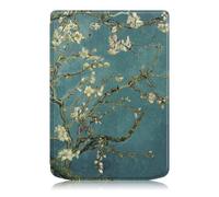 Yiernuo Coque pour Pocketbook Verse PB629 /Verse Pro PB634 6 Pouces e-Book Reader,Etui Housse de Folio avec Veille/Réveil Automatique,Fleur