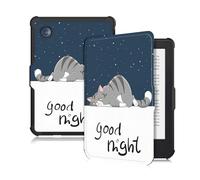 Yiernuo Coque pour Tolino Shine Color/Shine 5(2024)/Shine 4(2022) & Kobo Clara Colour/Clara BW(2024)/Clara 2E(2022) eReader,Etui Housse de Folio avec Veille/Réveil Automatique,Chat Paresseux