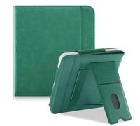 Yiernuo Coque pour Tolino Vision Color (2024)/Vision 6 (2021) & Kobo Libra Colour (2024)/Libra 2 (2021) 7 Pouces eReader,Etui Houss avec Compartiment pour Cartes, Dragonne et Support,Vert