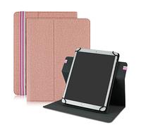 Yiernuo Coque Universel pour Tablette 10,1 Pouces, Etui Housse Rotatif 360° avec Fonction Support Compatible Tablette 9,7 10 10,1 10,2 10,3 10,4 10,5 10,6 10,9 11 Pouces,Or Rose