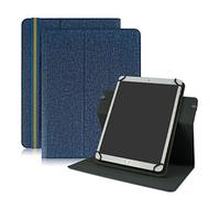 Yiernuo Coque Universel pour Tablette 10,1 Pouces, Etui Housse Rotatif 360° avec Fonction Support Compatible Tablette 9,7 10 10,1 10,2 10,3 10,4 10,5 10,6 10,9 11 Pouces,Bleu foncé