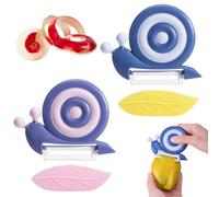 Yieson 2 Pièces Éplucheurs à Escargots, Epluche Legume avec Poignée Antidérapante, Éplucheur pour Enfants, pour les Fruits Et Légumes, les Pique-Niques Et la Cuisine Maison