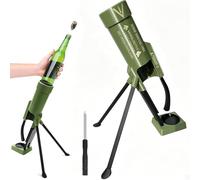 Yieson Ouvre-bouteille en forme de mortier, Ouvre-bouteille de 51 mm en forme de mortier, Extraction automatique des capsules de couronne avec mécanisme à pression, pour la maison, les fêtes, les bars