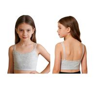 Yiesvsov Cami Courtier Sport pour Mädchen Soutien Gorge Danse Ballet sans Couture Premier Soutien pour Entraînement Yoga Exercices Sportifs Et Compétitions Gris Taille Unique