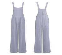Yiesvsov Combinaison Pour Mädchen Playsuit Pour Mädchen Jumpsuit Sans Manches Jumpsuit Large Au Niveau Des Jambes Combinaison Pour Baby Dété Dété Sport Gris 11-12 ans