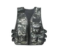 Yiesvsov Gilet Tactique Pour Enfants Veste Camouflage Gilet De Protection Pour Armée Chasse Jeu Cs Extérieur Camping Randonnée Camouflage léger 7 ans