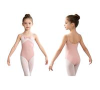 Yiesvsov Gymnaste Mädchen Corps Danse Mädchen Leotard Ballet Costume Danse Unitard Dentraînement Leotard Gymnastique Corps Workout Tricot Ballet Hippie Rose 9-10 ans