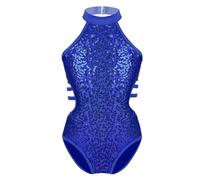 Yiesvsov Jeune Fille Tutu De Ballet Bretelles Paillettes Justaucorps De Ballet Tenue De Gymnastique Tenue De Sport Bleu 13-14 Ans