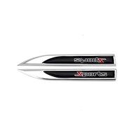 YIFANFENGSHUN 2 Pièces 3D Metal Autocollant pour Renault Clio Grandtour 4 (IV) X98 I 2013-2019, Stickers Métalliques Antirouille Résistant à l'usure Autocollants Auto Adhésifs